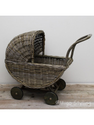 Rattan Puppenwagen Classic