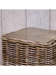 Rotan zuil antique grey rotan