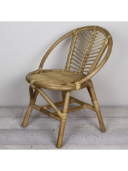 Vintage Rattan Kinderstuhl