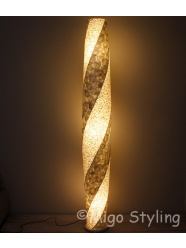 Vloerlamp Cone spiraal design zandkleur 170 cm