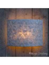 Wandlamp full capiz 43 cm breed