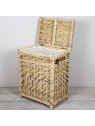 Wasmand natural met binnenzak rotan