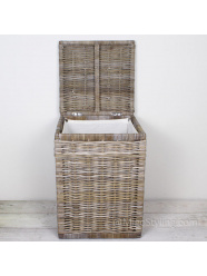 Wasmand vierkant grey rotan