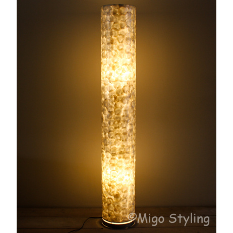 Vloerlamp ronde parelmoer schelpen 160 cm 
