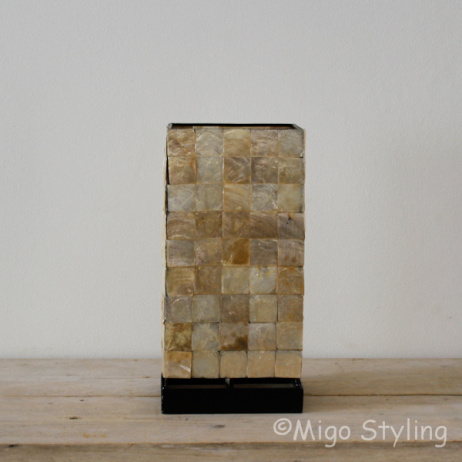 Tischleuchte Mosaik Muscheln 30 cm bronzefarben
