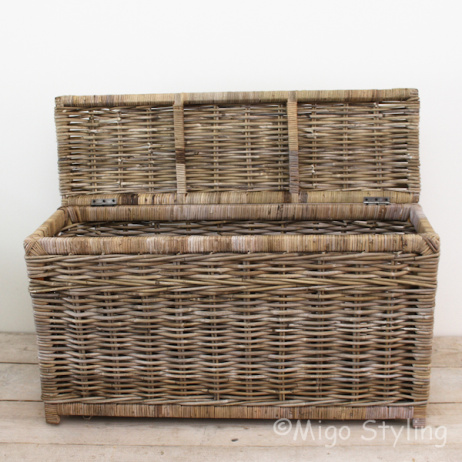 Opbergmand langwerpig grey rotan