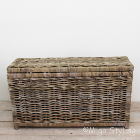Opbergmand langwerpig grey rotan