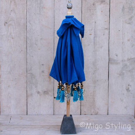 Tafelparasol uit Bali 60 cm blauw