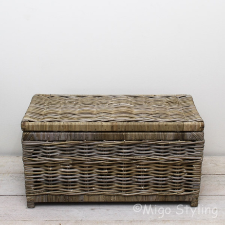 Strakke opbergmand met deksel 75 cm