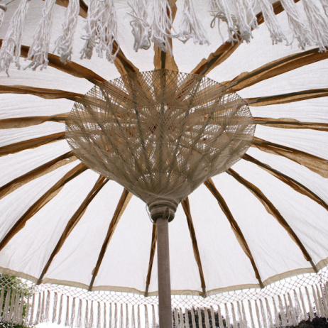Bali - ibiza Parasol met franje