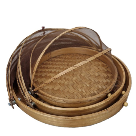 Set vliegenmandjes Bamboe naturel 