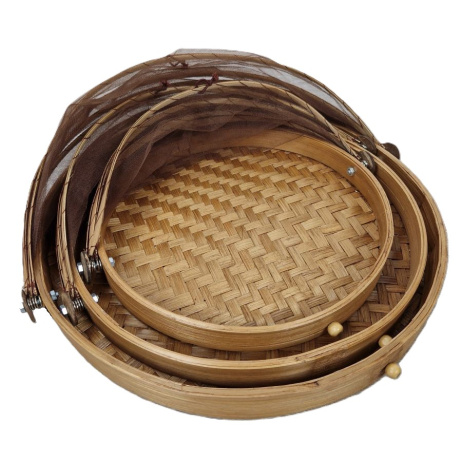 Set vliegenmandjes Bamboe naturel 