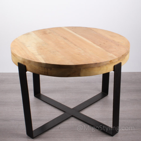 Bijzet-salontafel rond mango