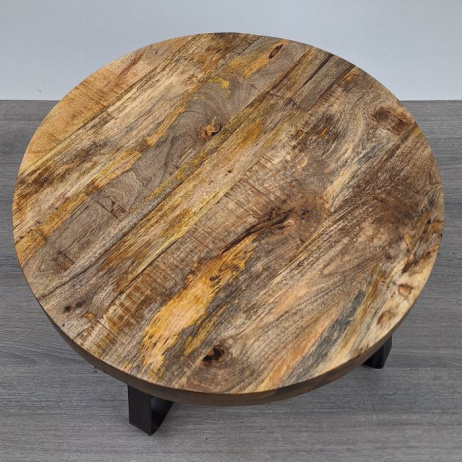 Bijzet-salontafel rond mango
