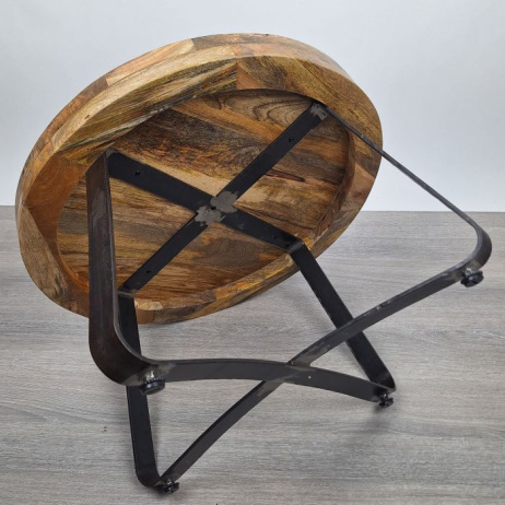 Bijzet-salontafel rond mango