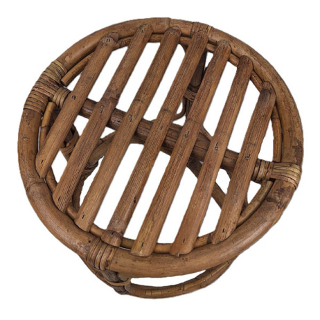 Beistelltisch oder Hocker aus Rattan