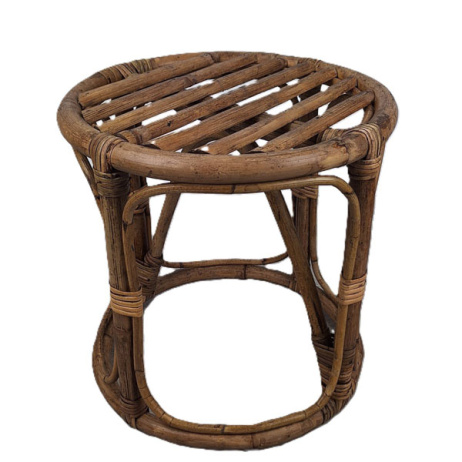 Beistelltisch oder Hocker aus Rattan
