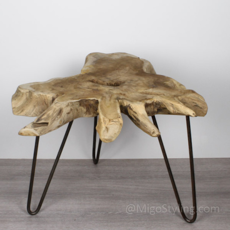 Boomstam bijzettafel