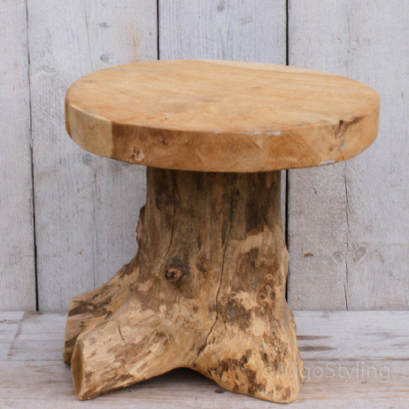 Boomstam kruk teak hout