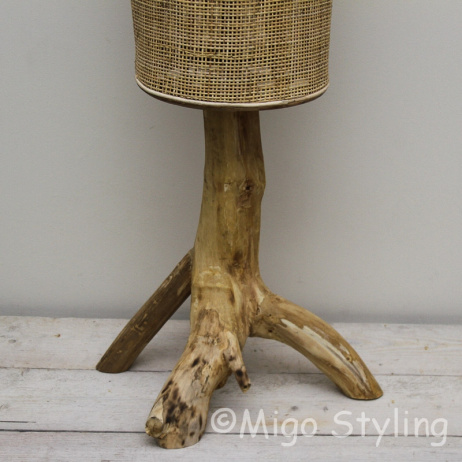 Boomstam vloerlamp met webbing 135cm