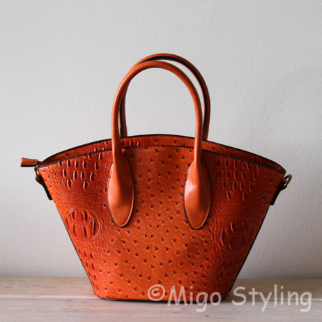 Croco tas Ibiza Oranje met hengsel