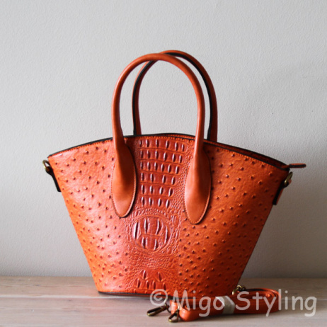 Croco tas Ibiza Oranje met hengsel