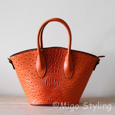 Croco tas Ibiza Oranje met hengsel