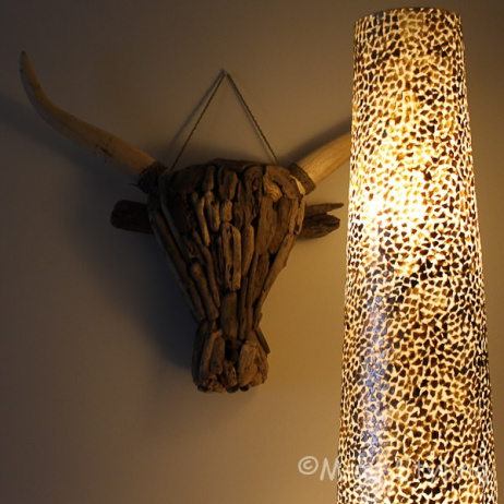 Driftwood kop buffel XL drijfhout  