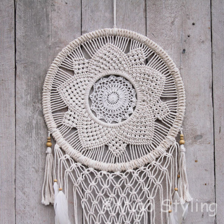Dromenvanger macrame Bloem