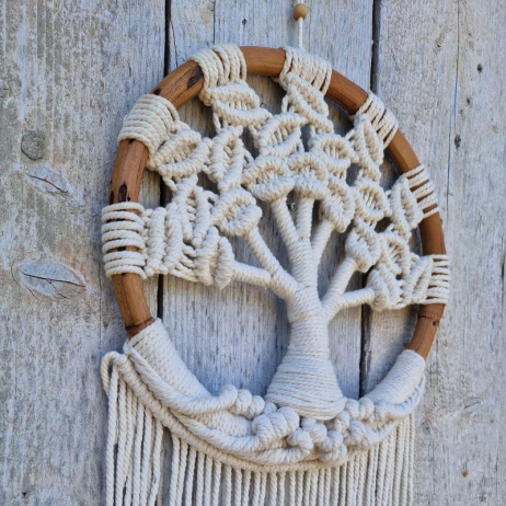 Dromenvanger Tree of life macrame Dia 35