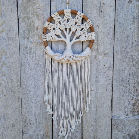 Dromenvanger Tree of life macrame Dia 35