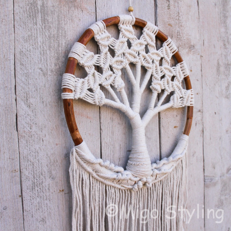 Dromenvanger Tree of life macrame Dia 42