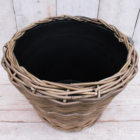 Drypot terrasmand rotan H35 cm