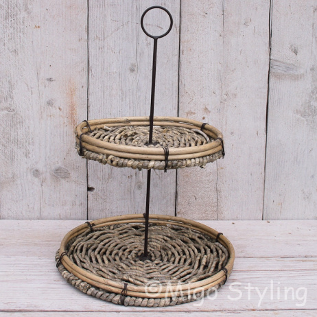 Etagere 2 lagen naturel