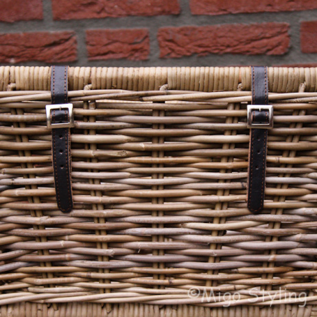 Fietsmand open taps grey rotan