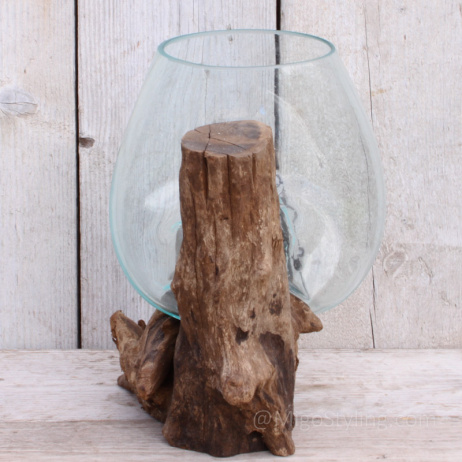 Vase auf einem Wuzelstrunk (k)