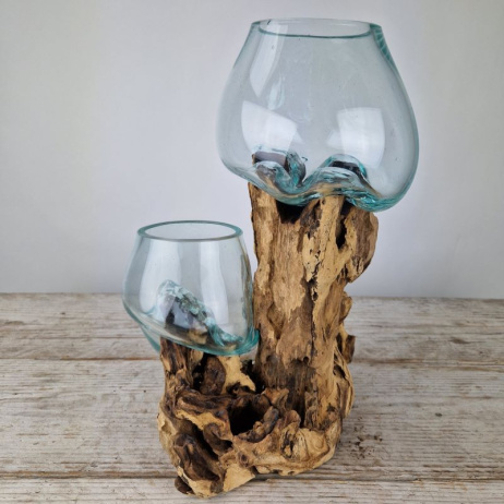Tropfenvase aus Holz