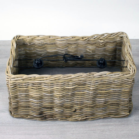 Großer Hängelampenschirm XL Rattan