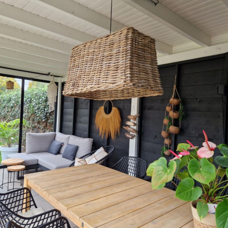 Grote hanglampenkap XL Rotan 