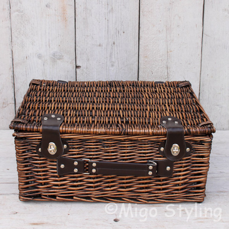 Grote rieten Luxe picknickmand