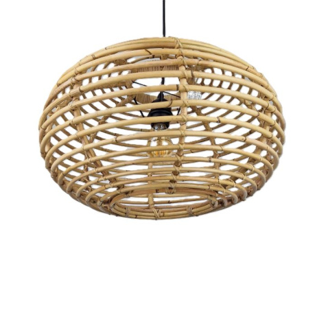 Hängelampe Rattan rund natur