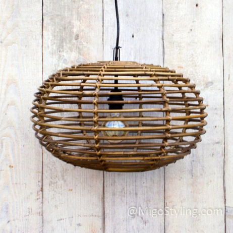 Hanglamp rotan rond naturel