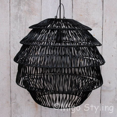 Hanglamp Bali zwart middel