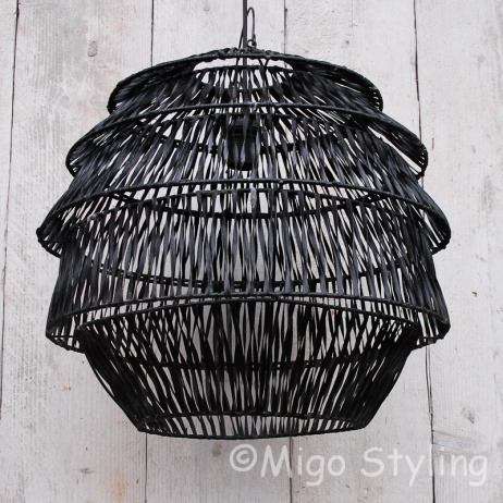 Hanglamp Bali zwart middel 