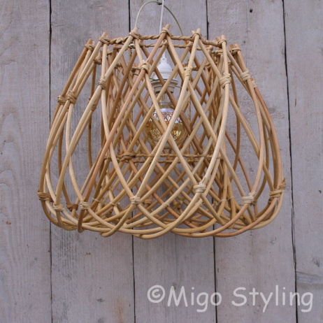 Hängelampe Rattan natur
