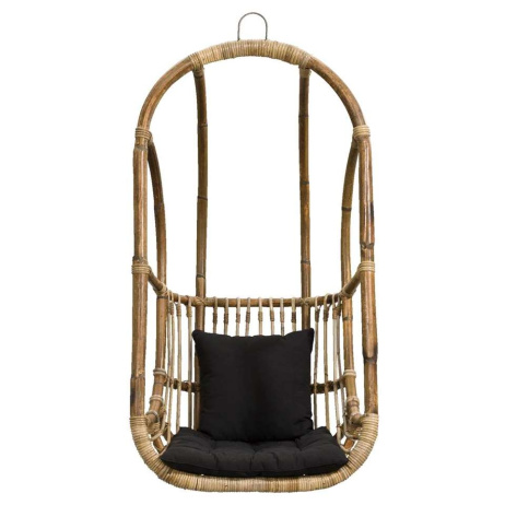 Hangstoel van rotan met kussen 