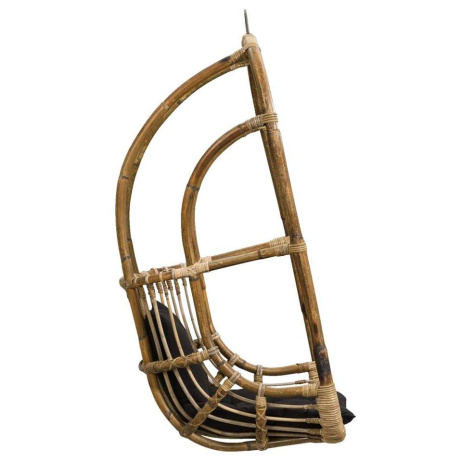 Hangstoel van rotan met kussen 