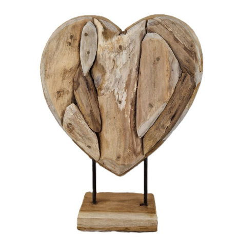 Houten hart groot op standaard