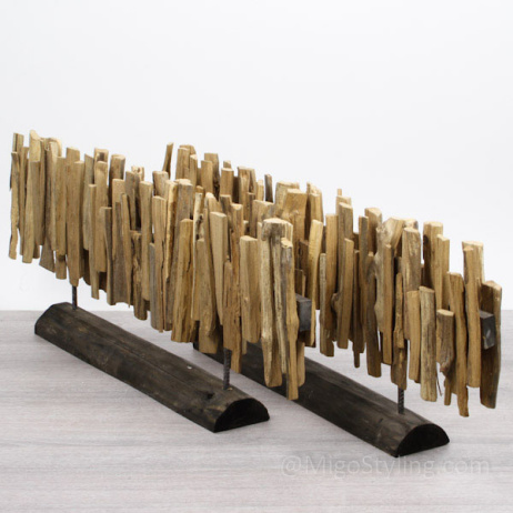 Houten raamdecoratie Laag