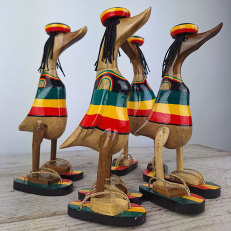 Houten Rasta Reggae Eend Jamaica